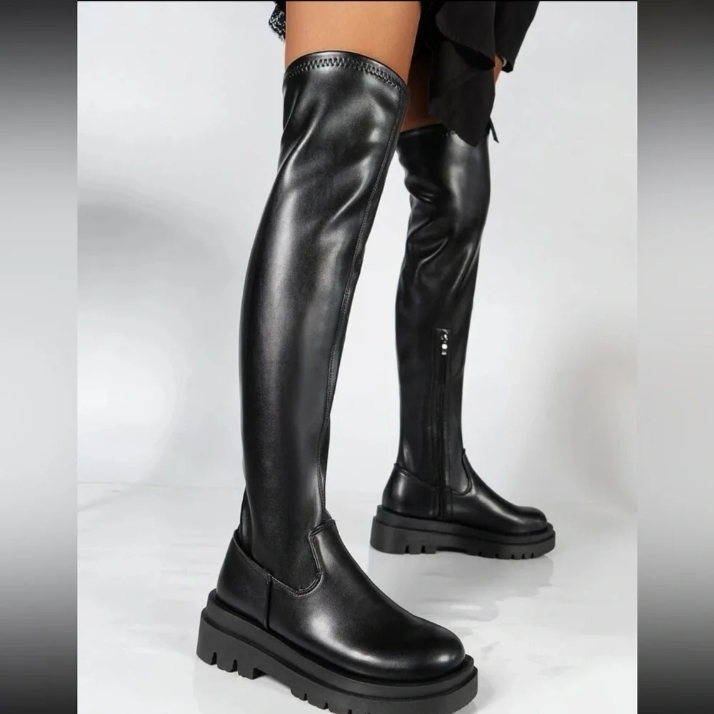 SHEIN over the knee Chelsea boots size us 8.5